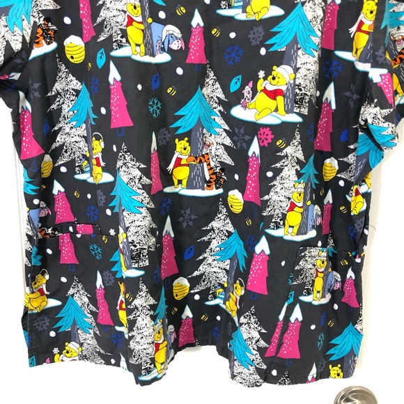 SOLD Winnie The Pooh and Friends Winter Scrubs - Picture 4 of 5